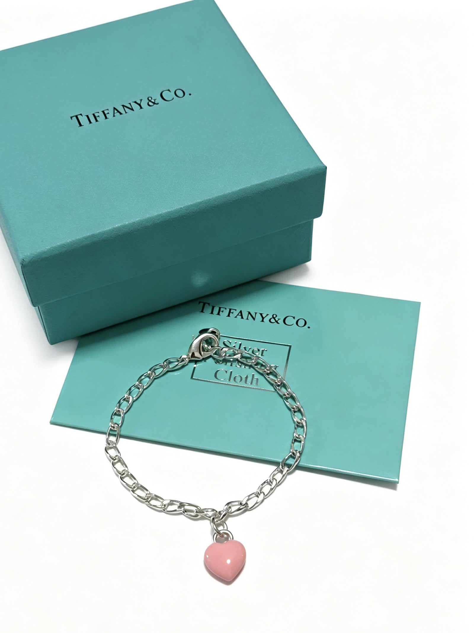 Tiffany & Co. Silver Heart Charm Bracelet